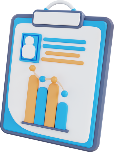 3d illustration of data portfolio